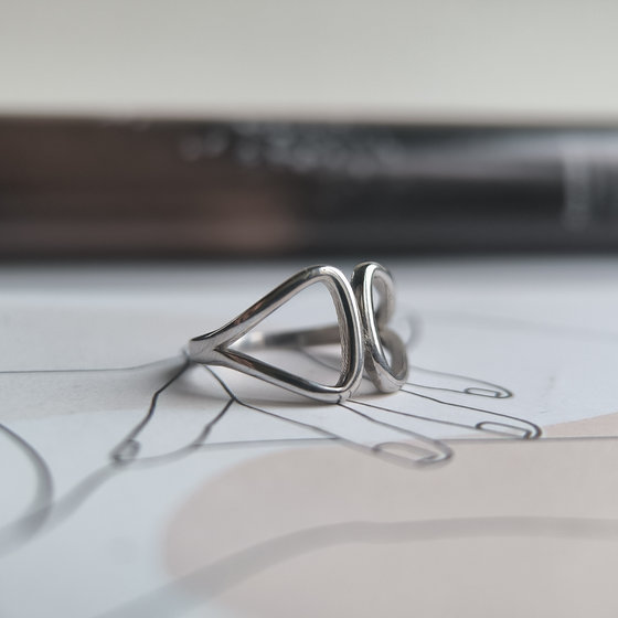 Серебряное кольцо без камней