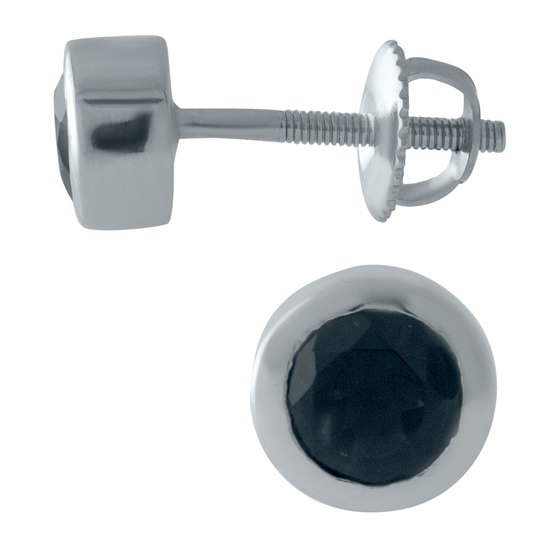 Серебряные серьги с сапфиром nano 0.75ct