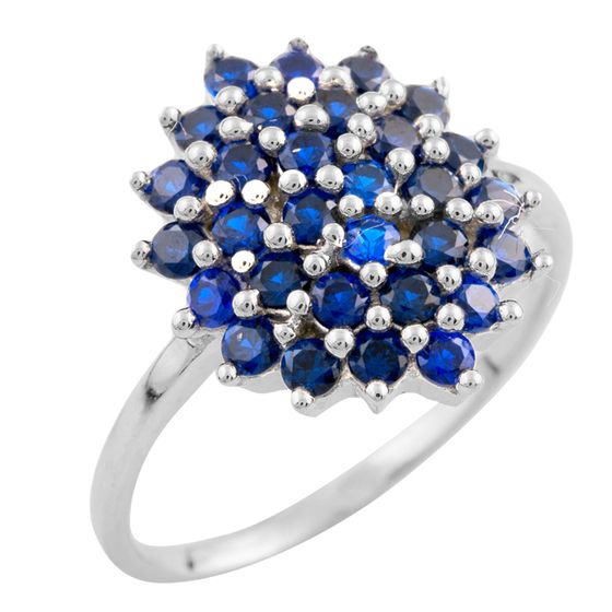 Серебряное кольцо с сапфиром nano 0.96ct