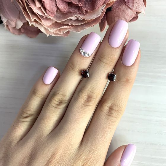 Серебряные серьги с гранатом 1.218ct