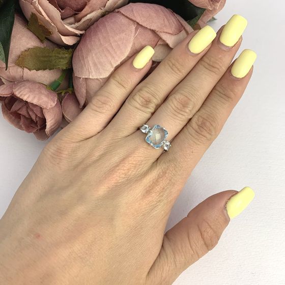 Серебряное кольцо с топазом 4.3ct