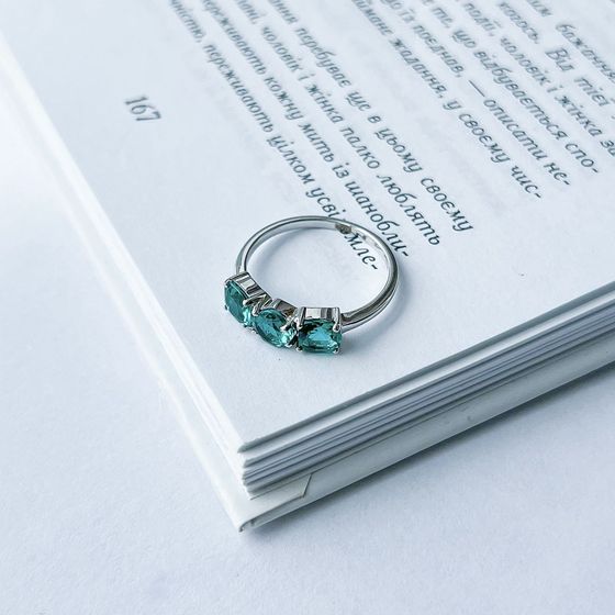 Серебряное кольцо с аквамарином nano 1.44ct