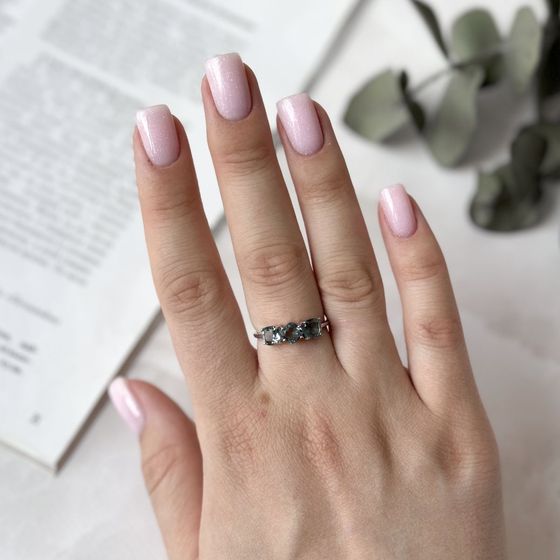 Серебряное кольцо с топазом Лондон Блю 1.361ct