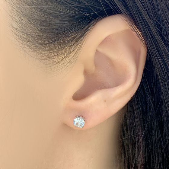 Серебряные серьги с топазом 1.193ct