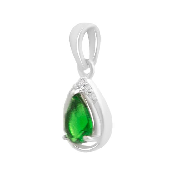 Серебряная подвеска с изумрудом nano 0.605ct
