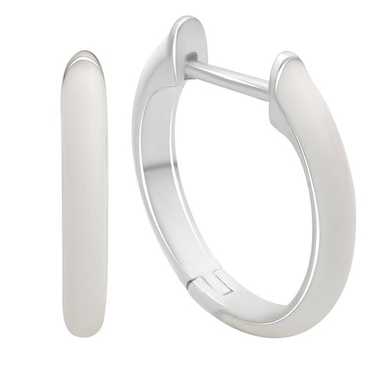 Серебряные серьги с фианитами, емаллю