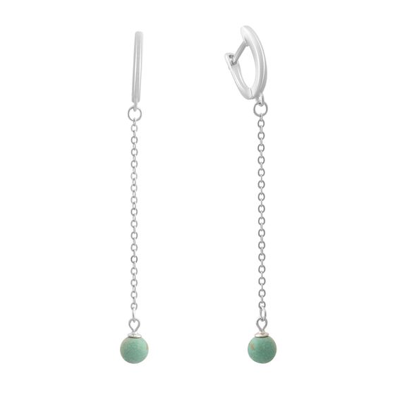 Серебряные серьги с бирюзой