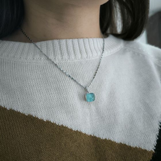 Серебряная подвеска с фианитами