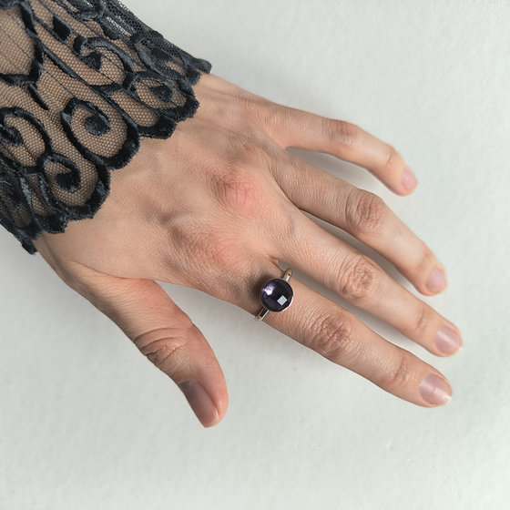 Серебряное кольцо с фианитами