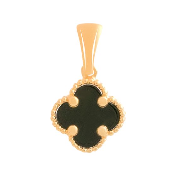 Золотая подвеска с ониксом