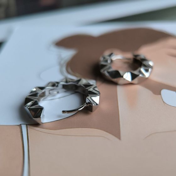 Серебряные серьги без камней