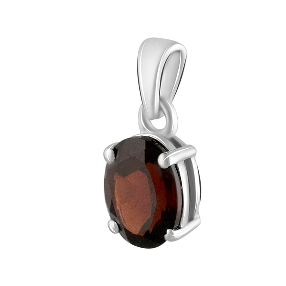 Серебряная подвеска с гранатом 1.359ct