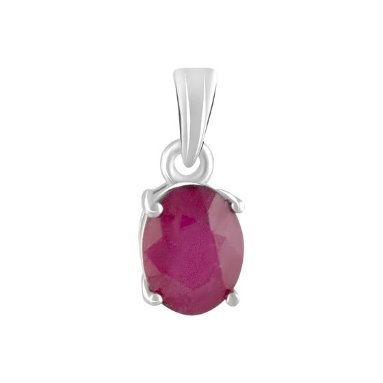 Серебряная подвеска с рубином 1.65ct