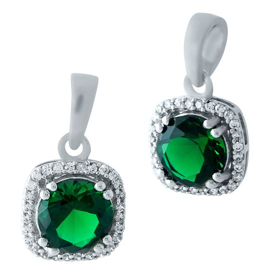 Серебряная подвеска с изумрудом nano 1.833ct