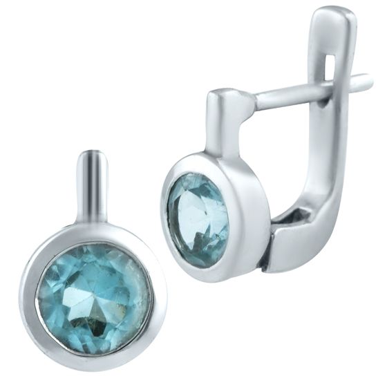 Серебряные серьги с топазом 2.025ct