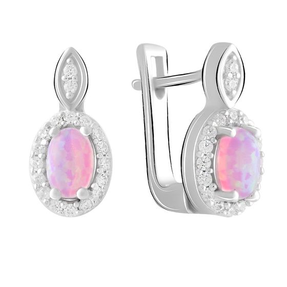 Серебряные серьги с опалом 0.325ct