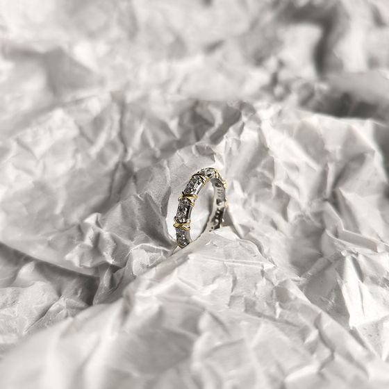 Серебряное кольцо с фианитами