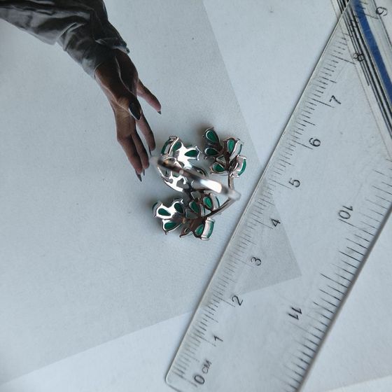 Серебряное кольцо с агатом 3.038ct