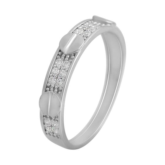Золотое кольцо с фианитами 0.2ct
