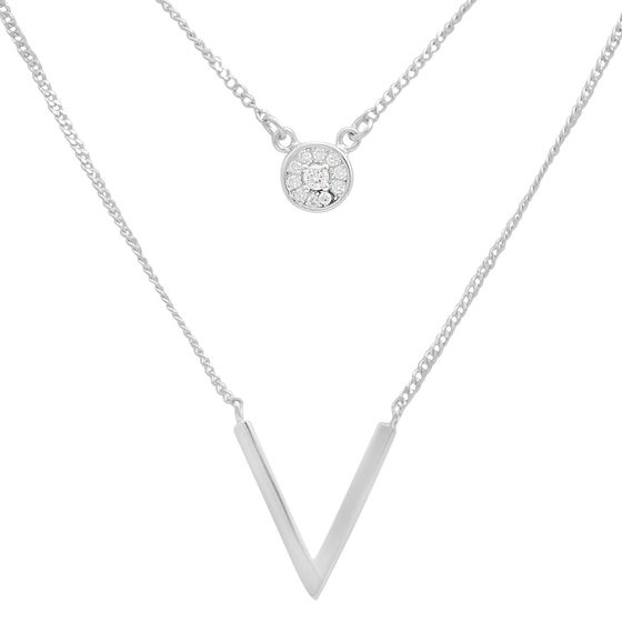 Серебряное колье с фианитами