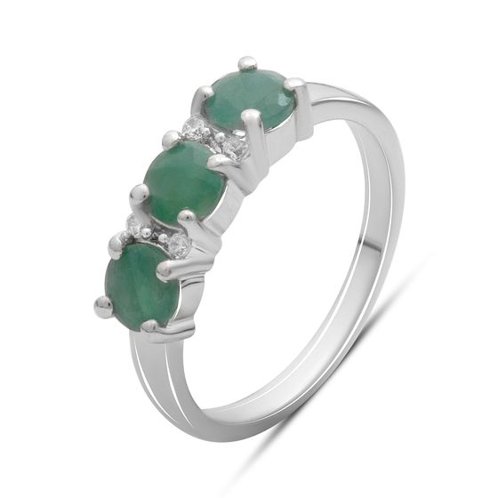 Серебряное кольцо с изумрудом 1.403ct