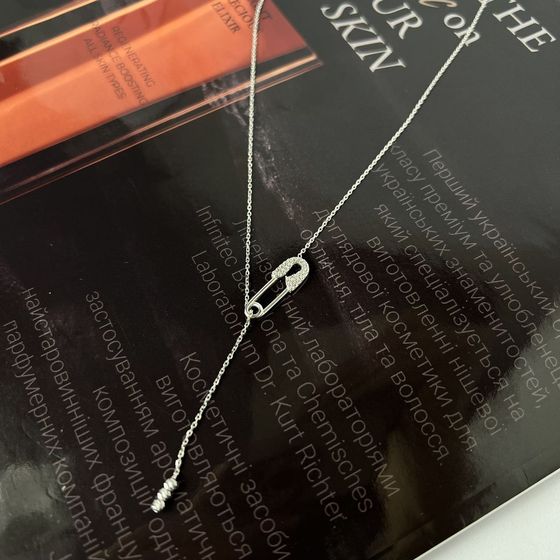 Золотое колье с фианитами 0.24ct