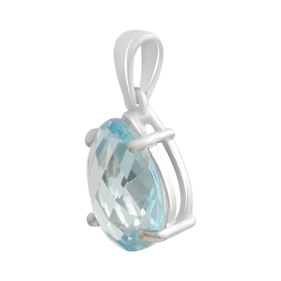 Серебряная подвеска с топазом 4.19ct