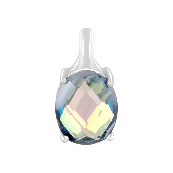 Серебряная подвеска с мистик топазом 4.213ct