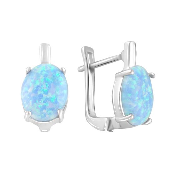 Серебряные серьги с опалом