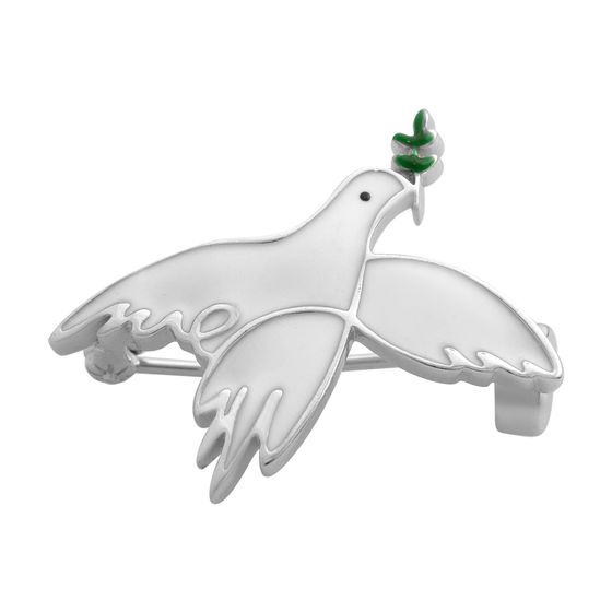 Серебряная брошка с емаллю