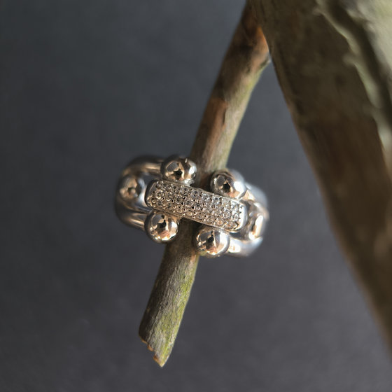 Серебряное кольцо с фианитами 0.25ct