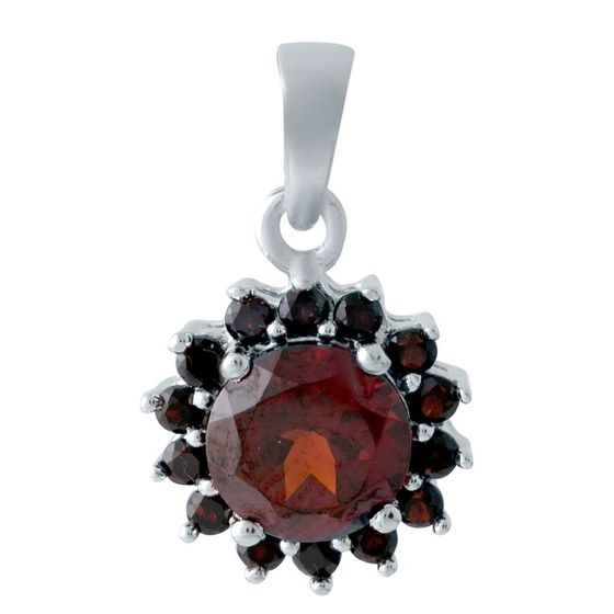 Серебряная подвеска с гранатом 4.883ct