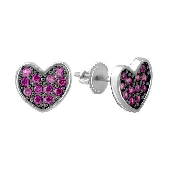 Серебряные серьги с фианитами