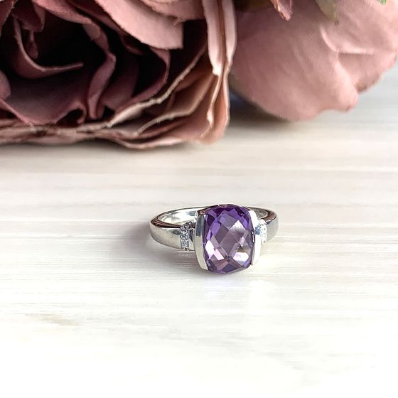 Серебряное кольцо с александритом 3.413ct