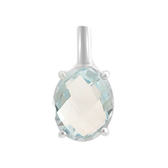 Серебряная подвеска с топазом