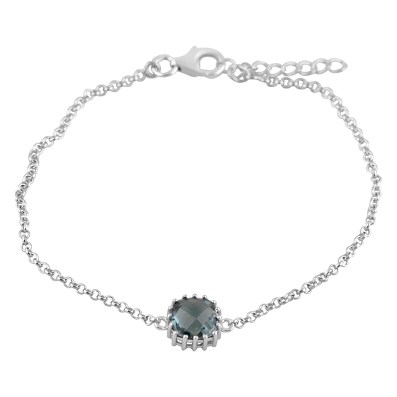 Серебряный браслет с топазом Лондон Блю 1.957ct