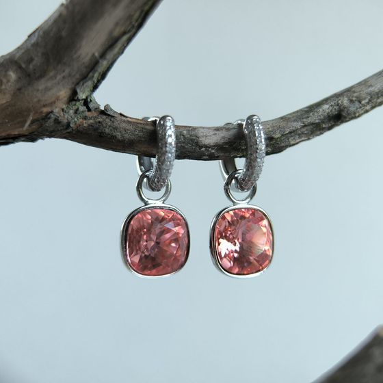 Серебряные серьги с фианитами