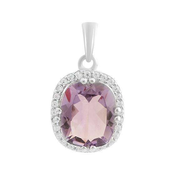 Серебряная подвеска с аметистом 5.17ct