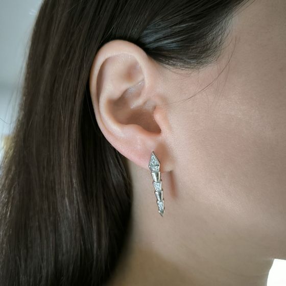 Серебряные серьги с фианитами