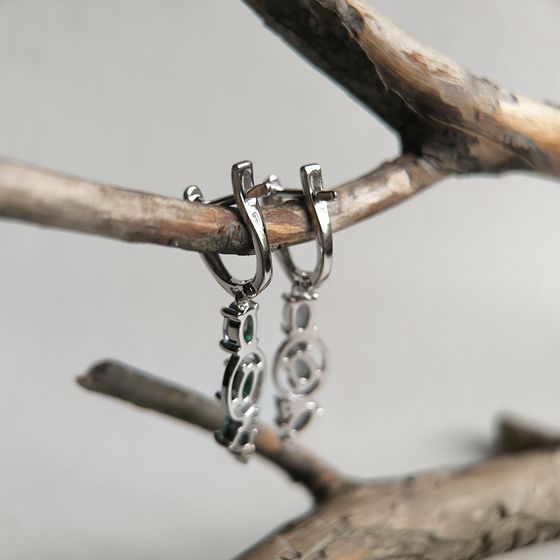 Серебряные серьги с мистик топазом 2.11ct