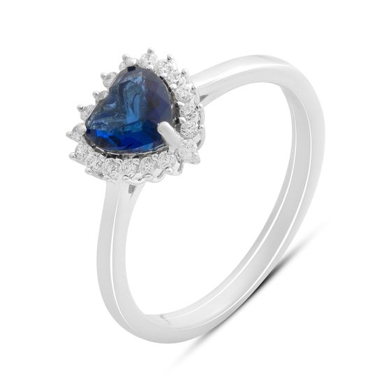 Серебряное кольцо с сапфиром nano 0.853ct