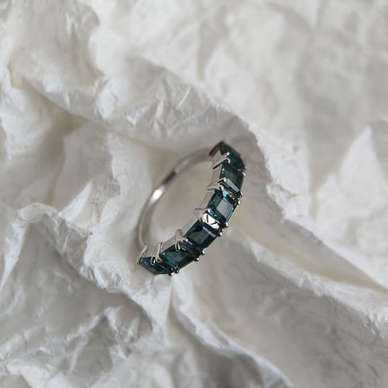 Серебряное кольцо с топазом Лондон Блю 1.759ct