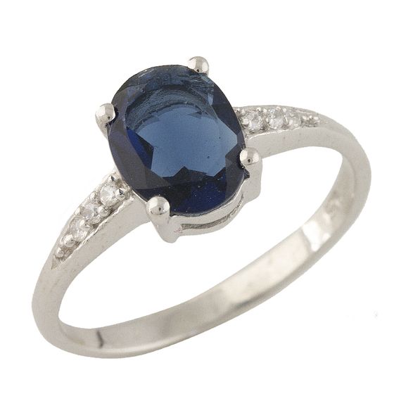Серебряное кольцо с сапфиром nano 1.308ct
