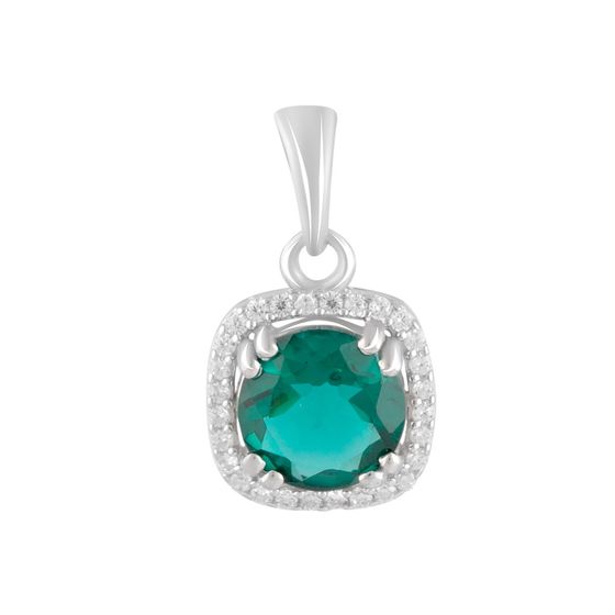 Серебряная подвеска с изумрудом nano 1.873ct