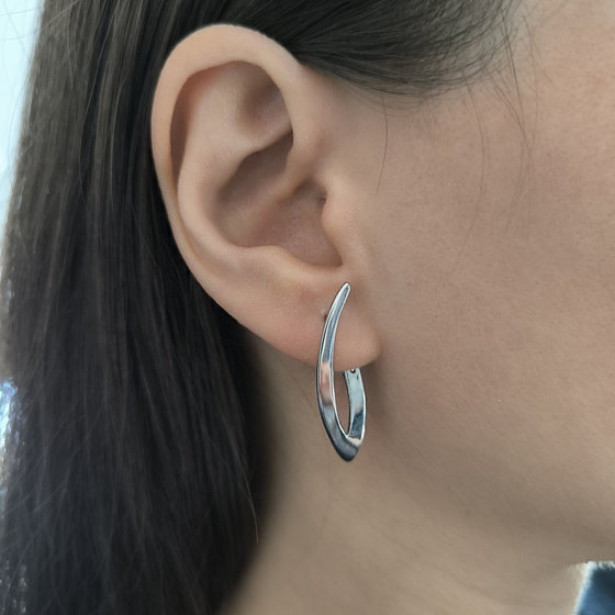 Серебряные серьги без камней