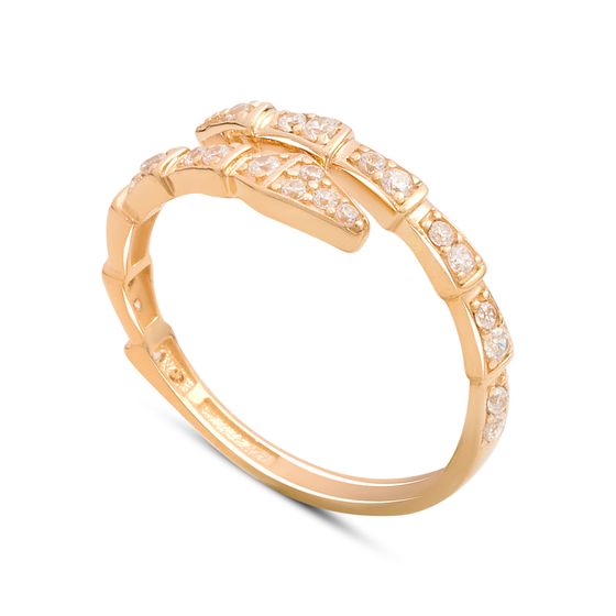 Золотое кольцо с фианитами 0.15ct