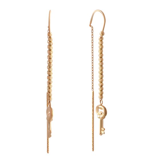 Золотые серьги без камней