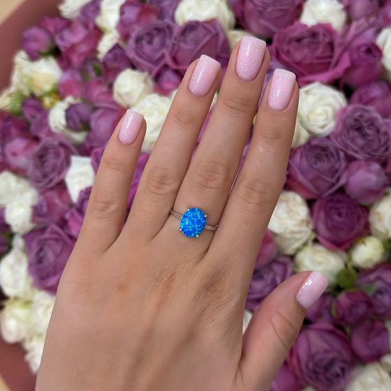 Серебряное кольцо с опалом 1.938ct