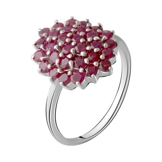 Серебряное кольцо с рубином 1.532ct