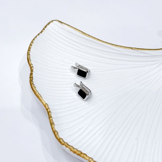 Серебряные серьги с сапфиром 3.49ct